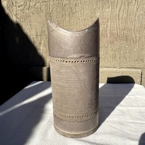 Bitossi MCM Mid-Century Modern Pottery Cylinder Sgraffito Vase